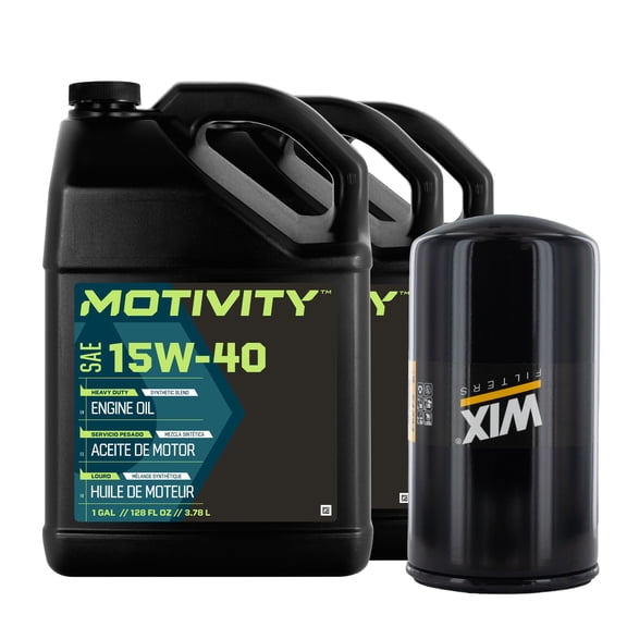 Motivity Heavy Duty 15W-40 Synthetic Oil Change Kit Compatible With Ford 7.3L Powerstroke Engines 1994-2003 - 3 Gallons