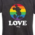 thumbnail image 3 of Disney Pride - Love - Rainbow Spotlight on Mickey - Women's Short Sleeve Graphic T-Shirt, 3 of 5