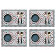 thumbnail image 1 of Un juego de cuatro piezas, diseño artístico con estampado bohemio, mantel individual de tela lavable para mesa, 1 of 5