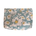 thumbnail image 1 of Neceser de viaje de gran capacidad - Diseño de jacquard brocado (naranja/verde), bolsa con cremallera, neceser multifuncional, organizador de mano portátil, lona, 1 of 6