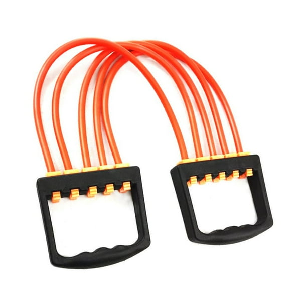 Greeniant Expansor de pecho, extractor de músculos, banda elástica, ejercitador de pecho, equipo de Fitness fino, práctico, 5 suministros de Accesorios para máquinas de ejercicios Rojo