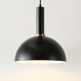 thumbnail image 2 of SAFAVIEH Montecito LED Black Iron Pendant Light with Black Shade, 2 of 8