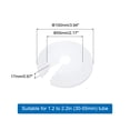 thumbnail image 2 of 5PCS Tapa de Decoración de Tubo 1.2 a 2.2in (30-55mm) Tapa de Tubo con Brida Decoración PP Plástico, Blanco, 2 of 6
