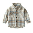 thumbnail image 2 of Blusa y camisa de manga larga con cuello vuelto para niñas de mediana edad y pequeñas, camisa de manga larga con cuello redondo, bolsillos y parte inferior suelta, blusa para niños, 2 of 6