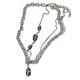 thumbnail image 1 of Black 2 piezas de collares de clavícula de doble capa, gargantillas de cadena, collares de fiesta para mujer, 1 of 5