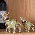 thumbnail image 4 of Elefante esculpir estatua estatuilla resina librería decoración Animal artesanía habitación mascotas accesorios recuerdo de la suerte Decoración del hogar Verde, 4.1x2.0x4.1 pulgadas Medio Billuyoard HA076984-02, 4 of 6