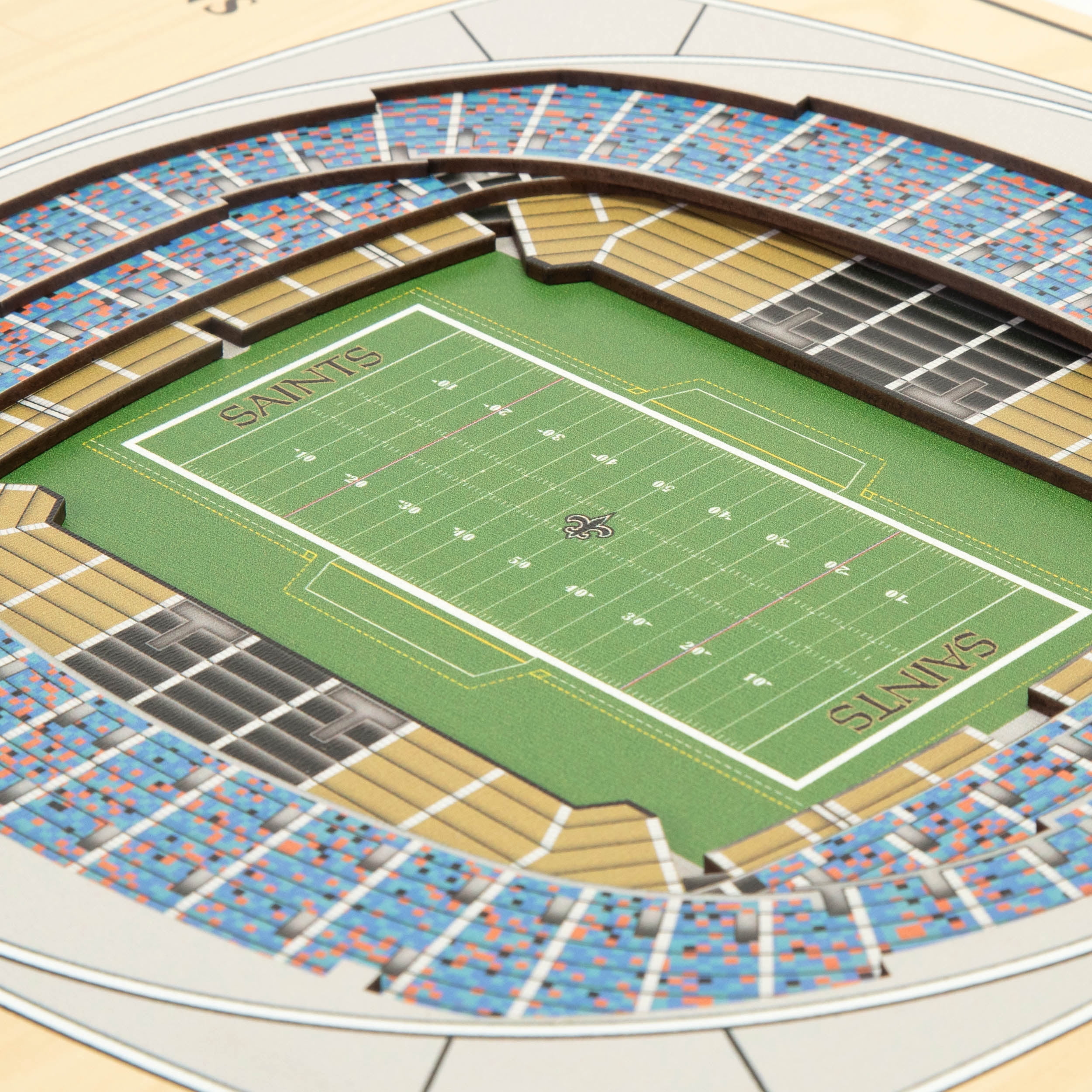 YouTheFan NFL New Orleans Saints 5 Layer Stadiumview Wall Art