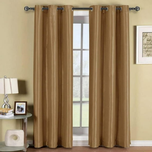 Sheetsnthings Blackout Curtain 42 x 108 Inch, Mushroom Single Panel/Thermal Insulated Room Darkening Bedroom Curtain