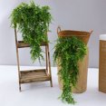 thumbnail image 3 of 2 Pieces Artificial Hanging Plant Portable Decorative Replacement Cafe Office Simulation Lifelike Fake Rattan Ornament, 3 of 9