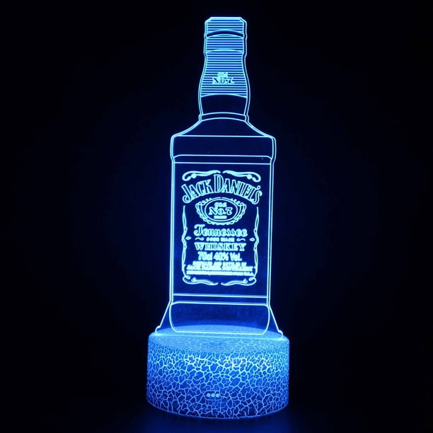 Botellas de vino LED 3D con luz nocturna que cambian de color para niños