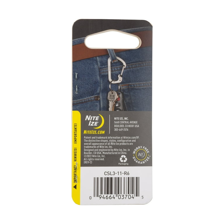 Nite Ize SlideLock Carabiner Stainless Steel - Key Holder