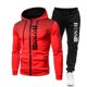 thumbnail image 1 of Conjuntos de ropa deportiva de moda para hombre, chándal cálido a prueba de viento para primavera y otoño, sudaderas con capucha y pantalones deportivos con cremallera estampadas a la moda para hombre, 1 of 4