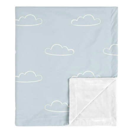 UPC: 0846480092452 | Vintage Airplane Blue Clouds Security Baby Blanket by Sweet Jojo Designs