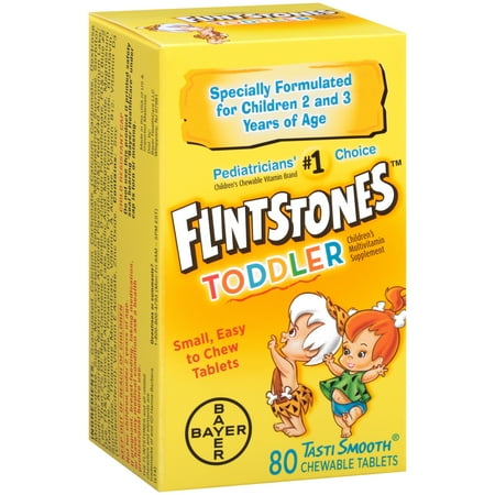 Flintstones Toddler Chewable Children's Multivitamin Tablets, 80 Count