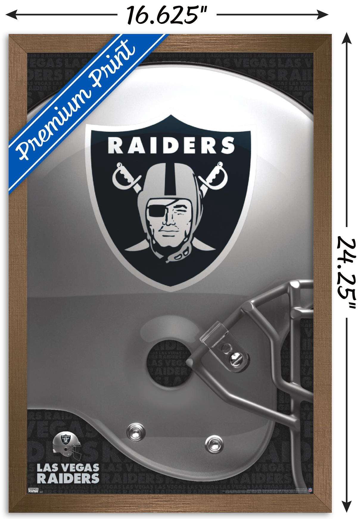 NFL Las Vegas Raiders – Logo 20 Wall Poster, 14.725" x 22.375", Framed