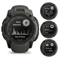 thumbnail image 4 of Garmin Instinct 2X Solar Rugged GPS Smartwatch, Moss with Power Glass Lens, LED Flashlight, 4 of 6