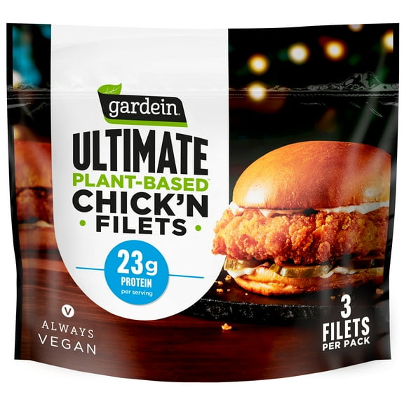 Gardein Ultimate Plant-Based Chick'n Filets, Vegan, Frozen Meat Alternative, 15 oz.