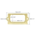thumbnail image 2 of Unique Bargains 70x33mm Drawer Tag Label Metal Label Holder File Tag Frames Gold Tone 10 Pack, 2 of 6