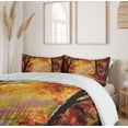 thumbnail image 6 of Ambesonne Autumn Duvet Cover Sets, Forest Trees Leaves, 2-King, Orange Brown, 6 of 7