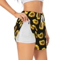 thumbnail image 3 of Lsque Sunflower (2) Printed Women's Running Shorts with Liner Pockets,Elastic Quick Dry Workout Athletic Gym Yoga Shorts,Womens High Waist Shorts-X-Large, 3 of 9