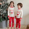 thumbnail image 4 of Conjunto de pijamas de Navidad para niños y niñas, ropa interior de algodón Unisex, para el hogar, novedad, 4 of 4