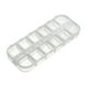 thumbnail image 1 of Caja de Almacenamiento de Componentes PS Fija 12 Rejillas Blanca Transparente 130x52x15mm 2 Pcs, 1 of 4