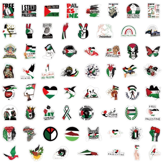 60 Pegatinas Palestina Pegatinas Dibujos Animados La Mundial Regalos para Adolescentes Y Adultos