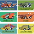 thumbnail image 1 of Juego De 6 Uds De Juguetes De Coches De Dinosaurios Para Niños De 2 A 8 Años De Edad, Juego De Coches De Dinosaurios Extraíbles, Juguetes De Vehículos De Dinosaurios Animales ANGGREK Animal Dinosaur Vehicles Toy, 1 of 8