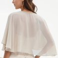 thumbnail image 4 of Ediodpoh Women's Summer Fresh Thin Chiffon Shawl Elegant Short Cape Dress Cardigan for Women White, 4 of 4