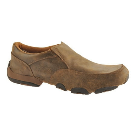 Leather Driving Mocs - Men's Twisted X MDMS001 Leather Slip-On Driving Moc