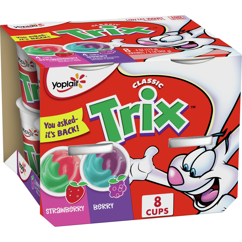 Yoplait Low Fat Kids Yogurt, Berry & Strawberry Variety Pack, 8 ct, 32