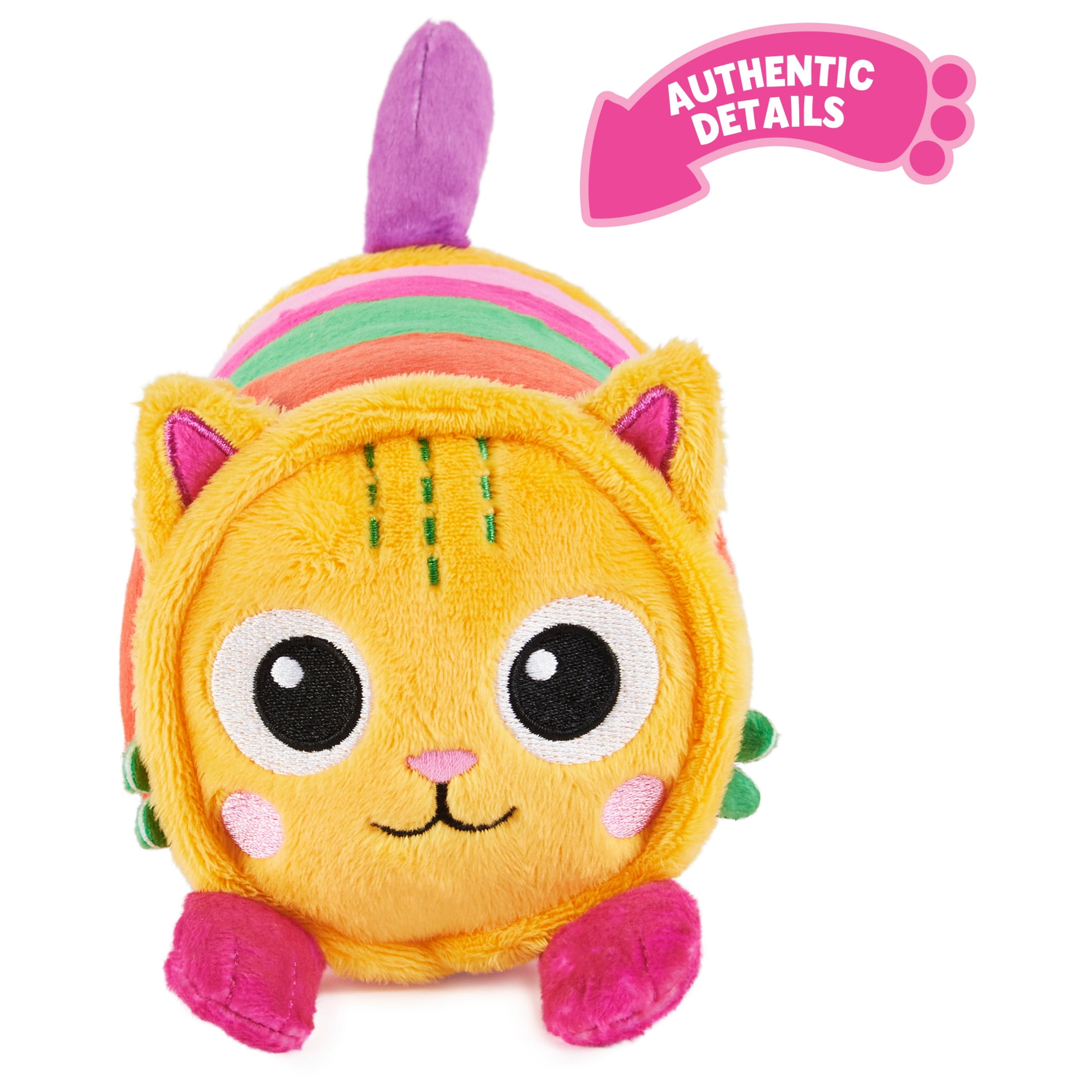 Gabby’s Dollhouse, 8-inch Pillow Cat Purr-ific Plush Toy