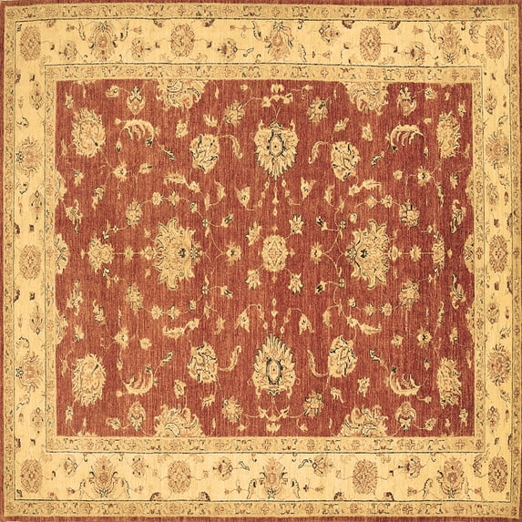 Ahgly Company Indoor Square Persian Brown Traditional Area Rugs, 6' Square