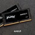 thumbnail image 3 of Kingston Fury Impact 16GB 3200Mhz DDR4 CL20 SODIMM Memoria Gamer Para LAPTOP Color Negro (KF432S20IB/16), 3 of 5