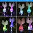 thumbnail image 2 of 1 Pack Solar Angel Lights Outdoor for Cemetery Decorations, Garden Stake Light Multi-Color Changing LED Waterproof Lawn Decorative Light for Garden Yard Patio Cemetery Grave Decorations, 2 of 8