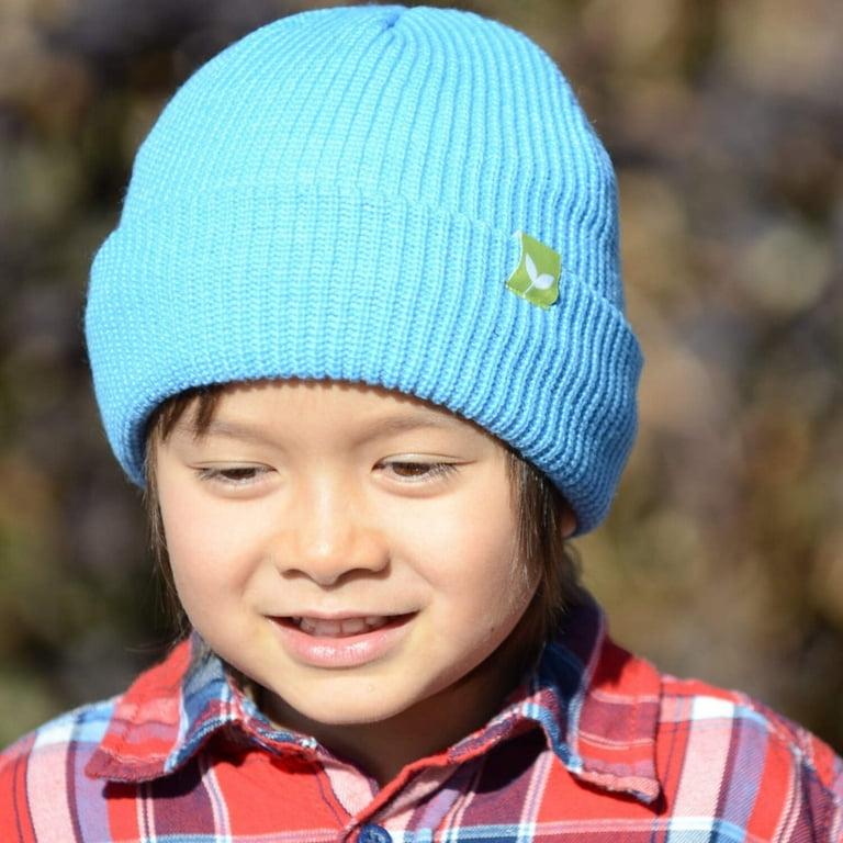 Fleece Lined Basic Beanie for Kids, Warm Winter Hat for Boys
