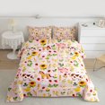 thumbnail image 2 of Feelyou Kid Cartoon Pig Cow Queen Comforter Set, Farm Animal Bedding Comforter Set, 3pcs, 2 of 8