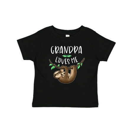 

Inktastic Grandpa Loves Me Cute Sloth and Baby Gift Baby Boy or Baby Girl T-Shirt