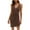 Brown, variant on IROINNID V-Neck Sundress For Women Summer Causal Sleeveless Gorgeous Deep V-Neck Party Mini Dress Comfort Waist Dress