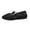 Black, variant on Women’s Summer Flat Shoes Slip On Round Toe Hollow Out Retro Square Metal Buckle Casual Fashion Brown 7