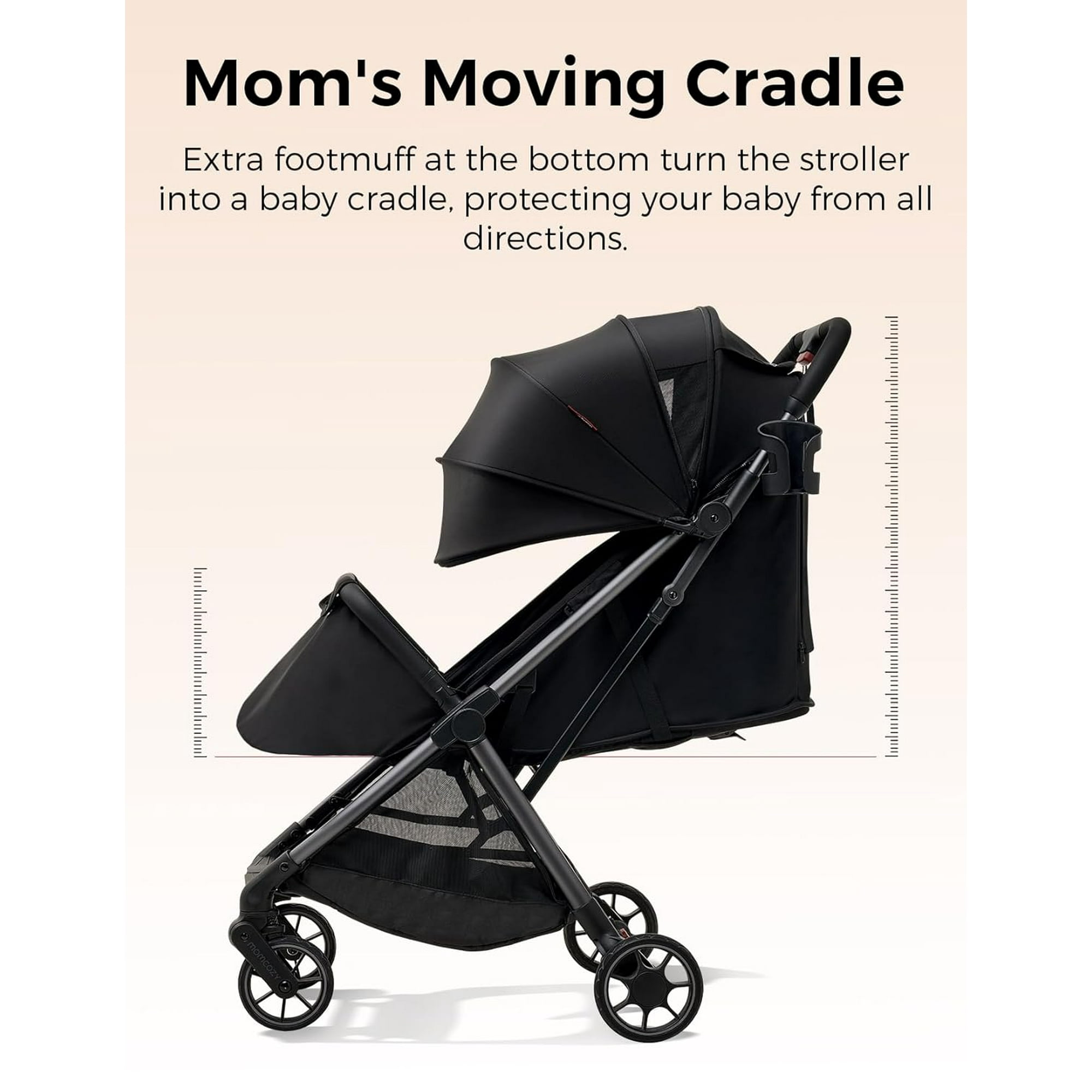 Momcozy ClickGo Lightweight Stroller, Compact Travel Stroller for