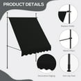 thumbnail image 6 of Outsunny 6.5' x 4' Retractable Awning, Non-Screw, Black, 6 of 9