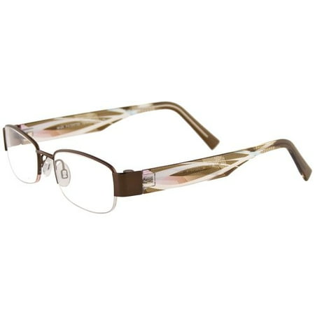 Aspex EasyClip Womens Metal Eyeglass Frames, Brown ...