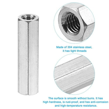 2Pcs M12 X 1.75 Pitch Lang Stange Kupplung Sechskantmutter Rechtsgewinde M M EBa