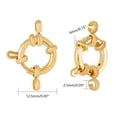 thumbnail image 2 of 10pc 304 Stainless Steel Spring Ring Clasps Ring Real 24K Gold Plated 12.5x4mm Hole: 2.5mm DIY, 2 of 7