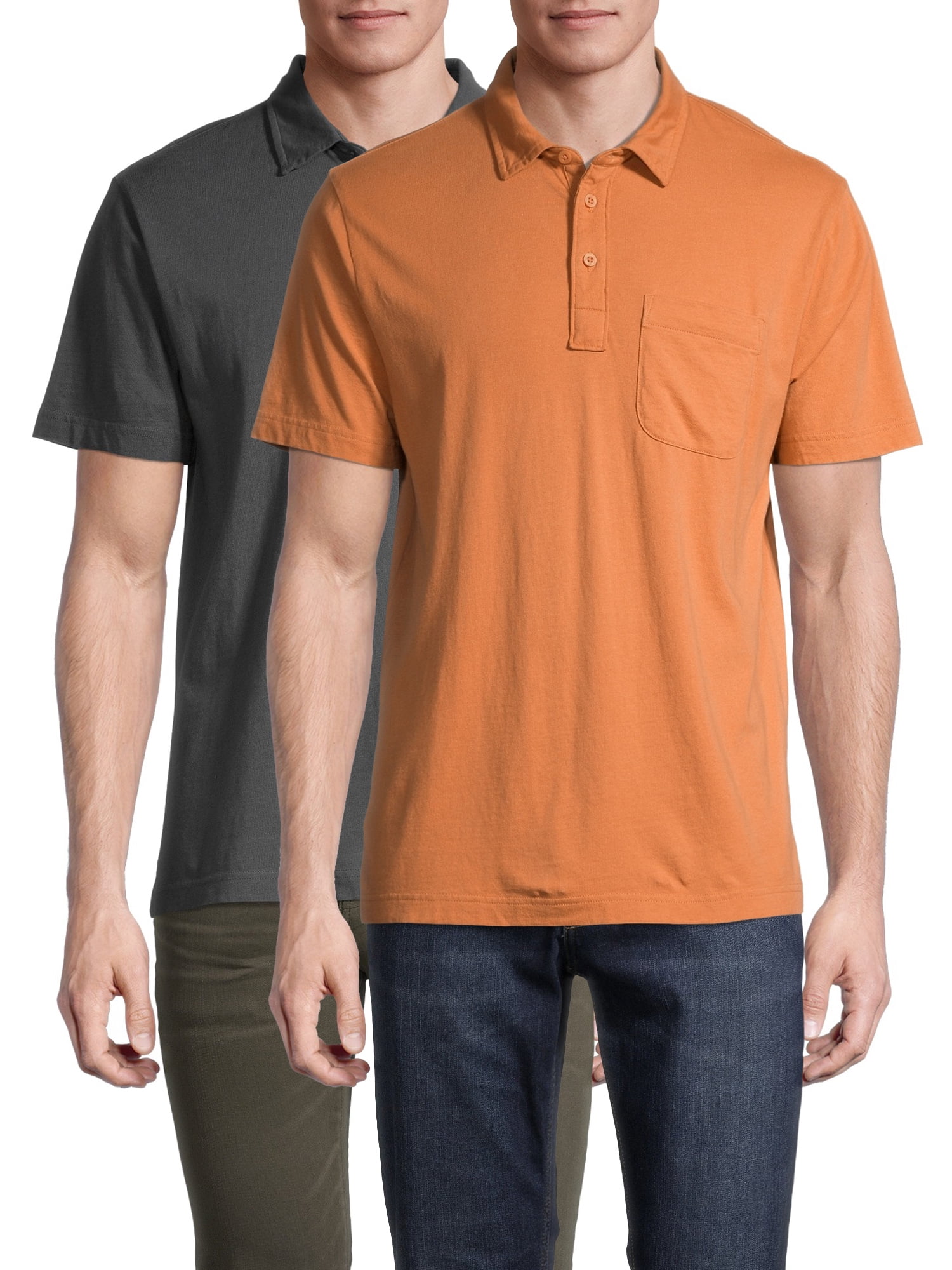 George Men's Jersey Washed Polo, 2 Pack 