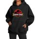 thumbnail image 3 of Sudadera con capucha informal de moda para mujer con estampado de dinosaurios de JURASSIC PARK, sudadera cálida de lana para mujer, sudadera con capucha transpirable para niña AAA, 3 of 5