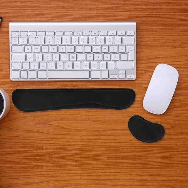 OUNONA 1Jgo Mouse Wrist Rest Pad De Memoria Para Uso En Casa Negro Ergonómico Y Antideslizante