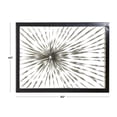 thumbnail image 4 of DecMode Silver Metal Coiled Ribbon Sunburst Wall Decor with Black Frame, 4 of 13