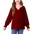 thumbnail image 7 of KVPLBQFD Long Sleeve Tops Pack Top Christmas Gifts 2025 for Kids Cute Shirts Y2k Childrens Clothes Girls Size 6-7 Girls Clothes 7/8 Girls Size 8-9, 6-8 Years, 7 of 7